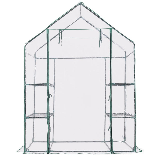 Greenhouse with Shelves, PVC Cover, 143 x 73 x 195 cm