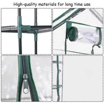 Greenhouse with Shelves, PVC Cover, 143 x 73 x 195 cm