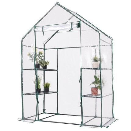 Greenhouse with Shelves, PVC Cover, 143 x 73 x 195 cm