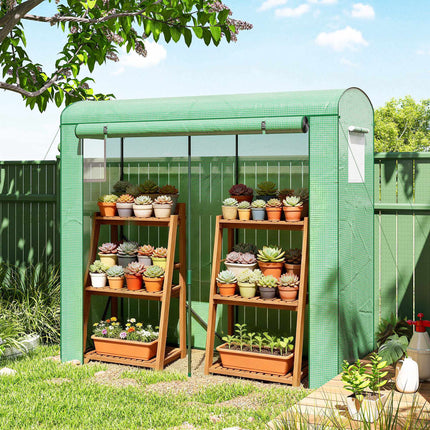 Greenhouse with Steel Frame and PE Cover, 200x75x188 cm