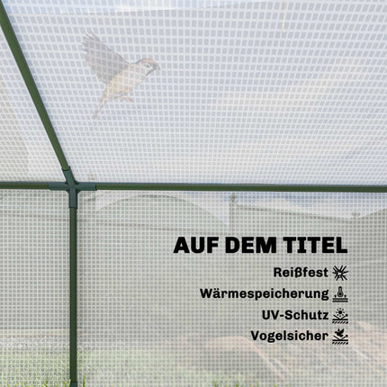 Greenhouse with Windows, PE Cover, 180 x 90 x 70 cm, White
