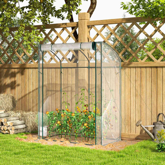 Winterproof Steel greenhouse, Bent roof, 128x70x170cm