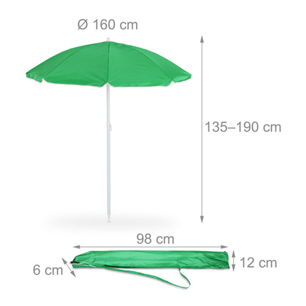 Green parasol 160 cm