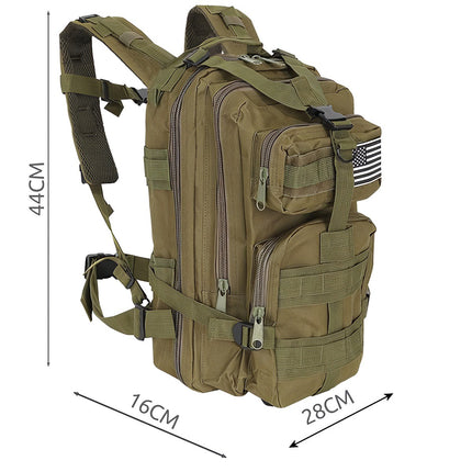 Green small tourist backpack 23243