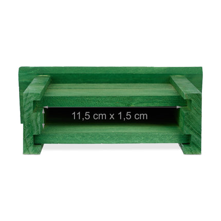 Green wooden bat box