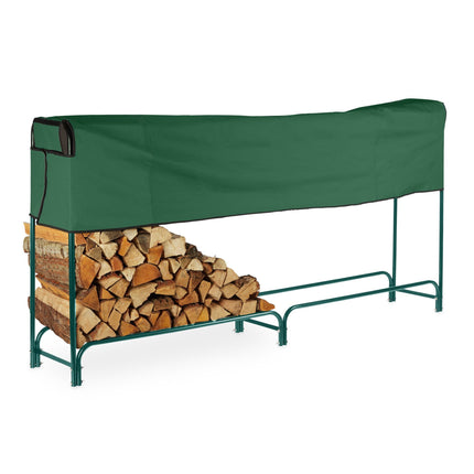 Green wood rack with lid