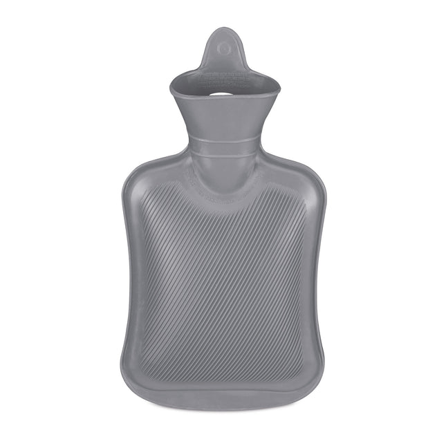 Grey Hot Water Bottle 1L – Leak-Proof, Pain Relief