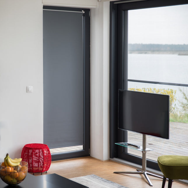 Grey Thermal Blackout Blinds, 60-120cm Adjustable