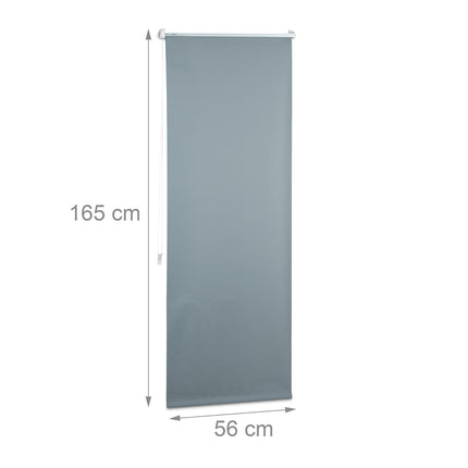 Grey Thermal Darkening Blinds, 60-120cm Adjustable