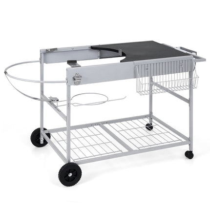 Grill Cart Table for 18–22 Inch Kettle Grills, Wheels