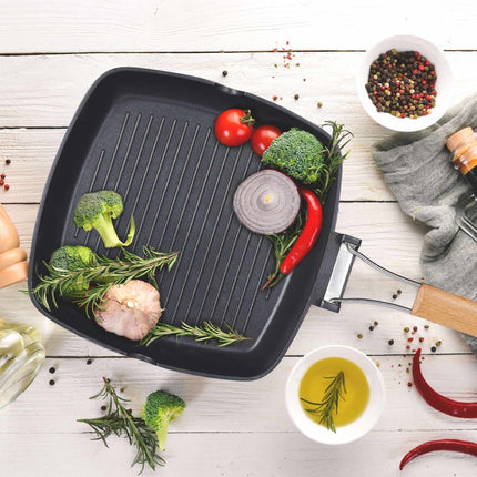 Grill Pan with Folding Handle