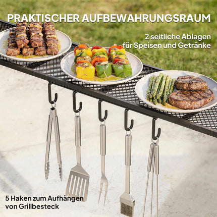 Grill Pavilion 245x152 cm, Fireproof Roof, Steel Frame