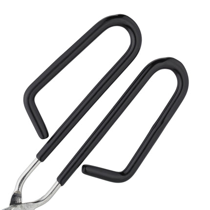 Grill Tongs Set of 3, Stainless Steel with Rubber Handle