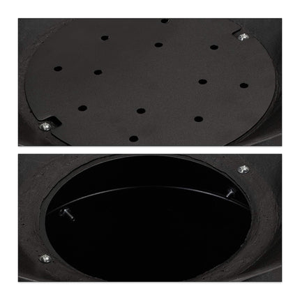 Grill barrel in cast iron