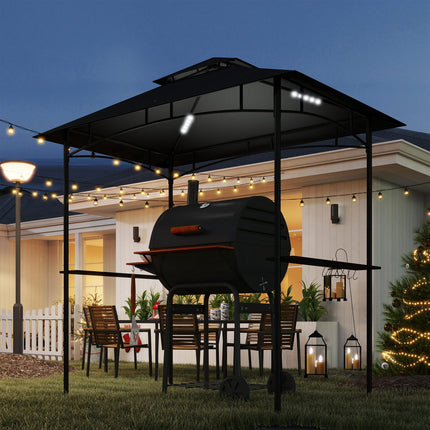 Grill pavilion with LED, water-repellent, UV protection