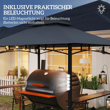 BBQ Pavilion, waterproof and flameproof, 243x148x248 cm