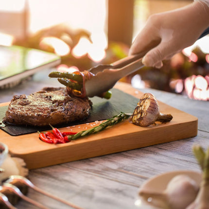 Grill tongs in stainless steel