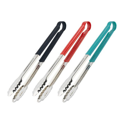 Grill tongs in stainless steel, set of 3