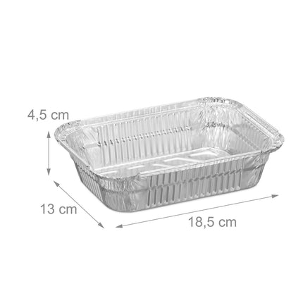 Grill tray in aluminium, set of 150 pcs