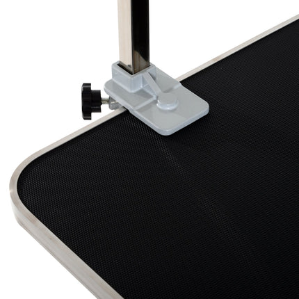 Folding changing table in stainless steel, adjustable height