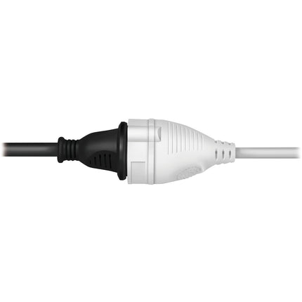 Grounded Indoor Extension Cable, 10m, White