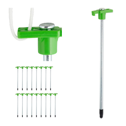 Ground pegs for mountains in a set of 18