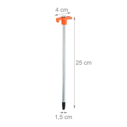 Ground pegs for mountains in a set of 18