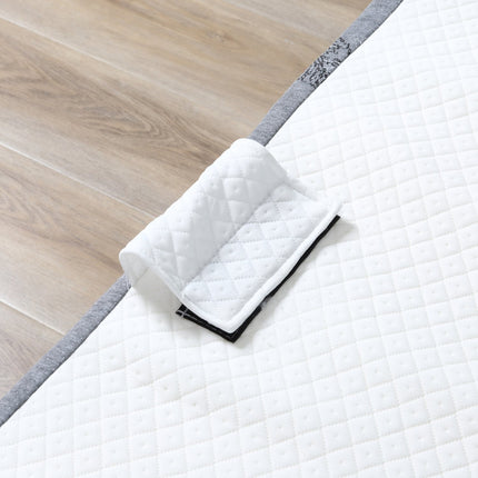 Folding guest bed with wheels, steel frame, 200x75x42.5cm