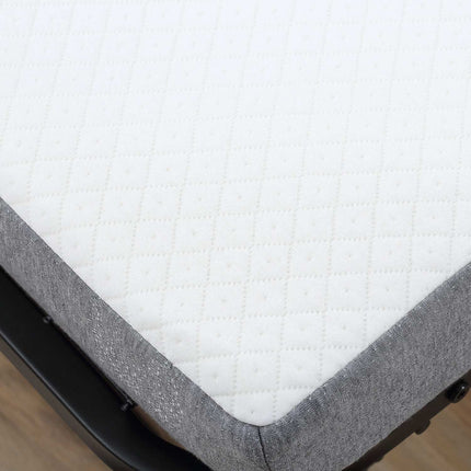 Folding guest bed with wheels, steel frame, 200x75x42.5cm