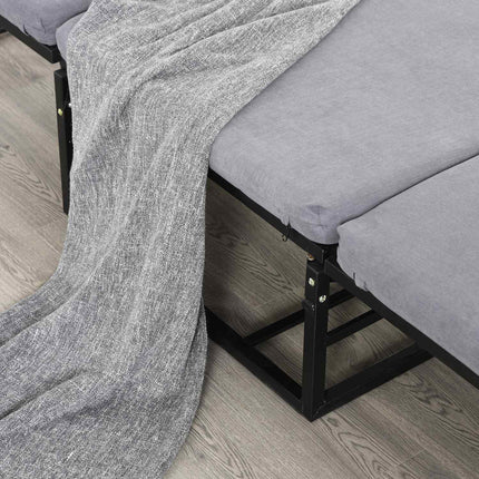 Folding guest bed stool - Adjustable polyester gray