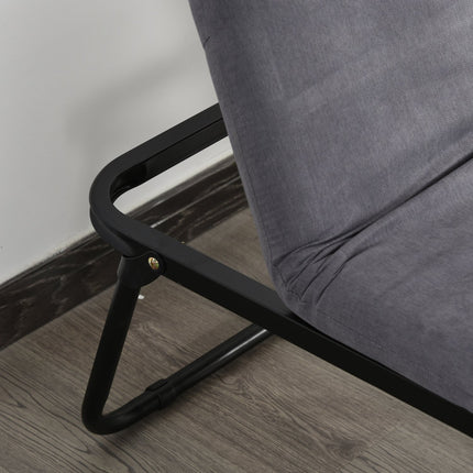 Folding guest bed stool - Adjustable polyester gray