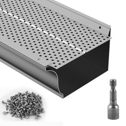 Gutter Guard 6-In Aluminum Leaf Filter, 26 Pack 104 Ft
