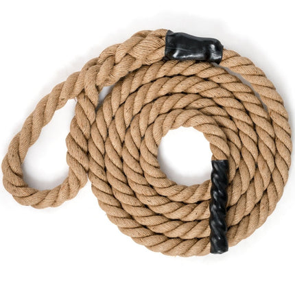 Gym climbing rope exercise rope with rubber handles sports rope made of jute rope training rope yellow 3 m/4.5 m/6 m/9 m-4.5 m