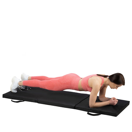 Gymnastic Foldable Mattress, 1800x600mm, Black