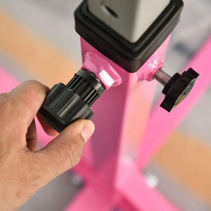 Gymnastics high bar, height adjustable, pink steel bars