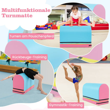 Gymnastics Vault Mat for Kids, Removable Cover, 90x40x60 cm