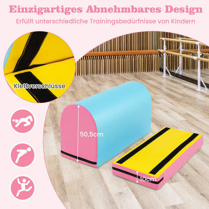 Gymnastics Vault Mat for Kids, Removable Cover, 90x40x60 cm