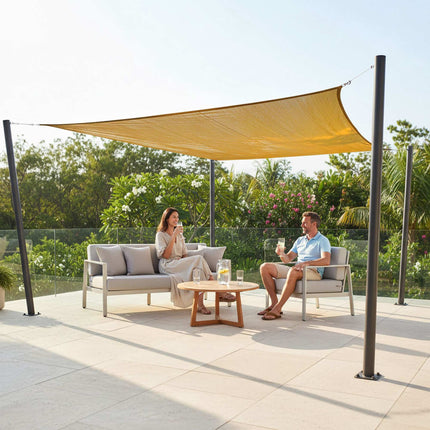 HDPE Shade Sail With Eyelets, Breathable Sun Shade