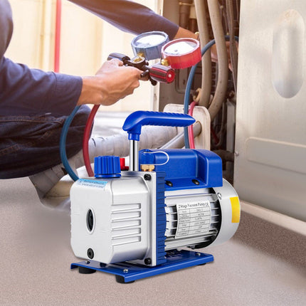 HVAC Refrigerant Vacuum Pump, 9 CFM, 1HP, Dual Stage