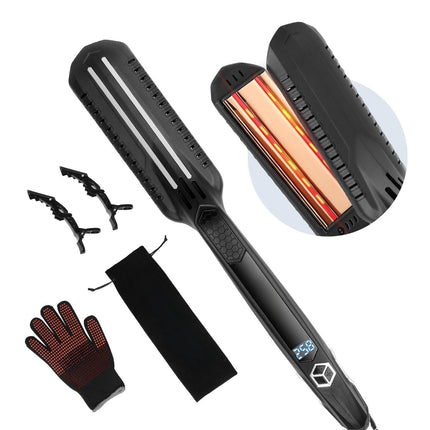 Hair Straightener – 1.5-Inch Titanium Flat Iron, 19 Heat Settings