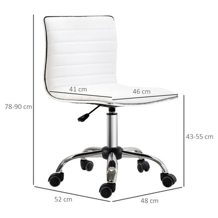 Height-adjustable Salon Hairdressing Chair, Swivel, White