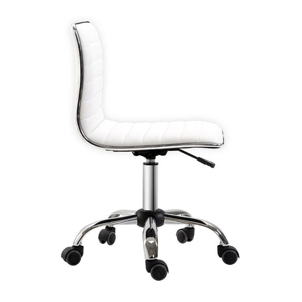 Height-adjustable Salon Hairdressing Chair, Swivel, White