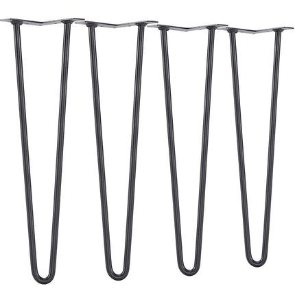 Hairpin Table Legs, 19 Inch, Set of 4, 500 lb