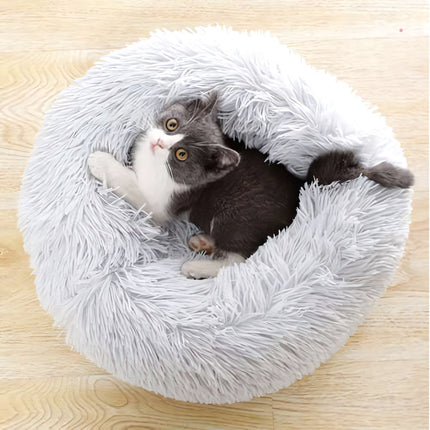 Hairy dog bed, gray 22759