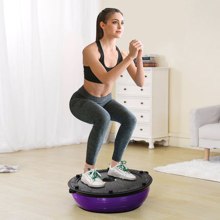 Half Exercise Balance Ball Trainer 23 Inch, 660 lb, Bands