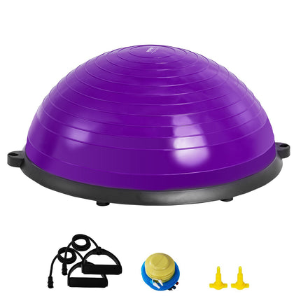 Half Exercise Balance Ball Trainer 23 Inch, 660 lb, Bands