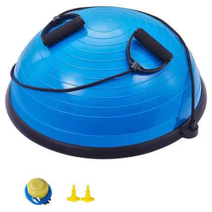 Half Exercise Ball Balance Trainer, 23-Inch, Bands, Pump