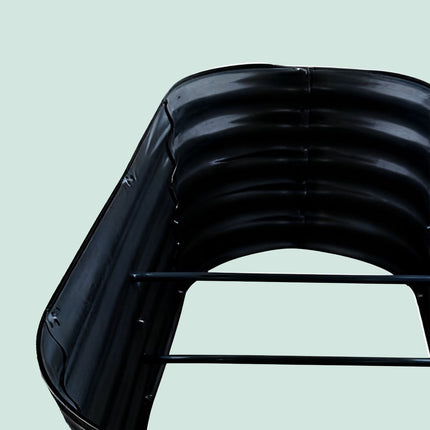 Half-Round Metal Raised Garden Bed, Galvanized