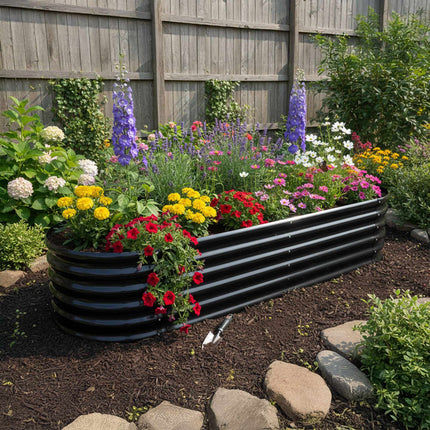 Half-Round Metal Raised Garden Bed, XXL, Weatherproof