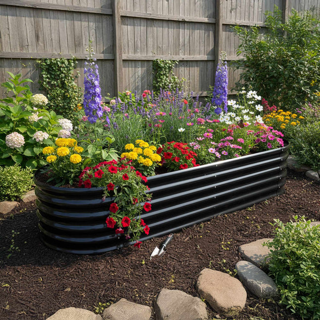 Half-Round Metal Raised Garden Bed, XXL, Weatherproof